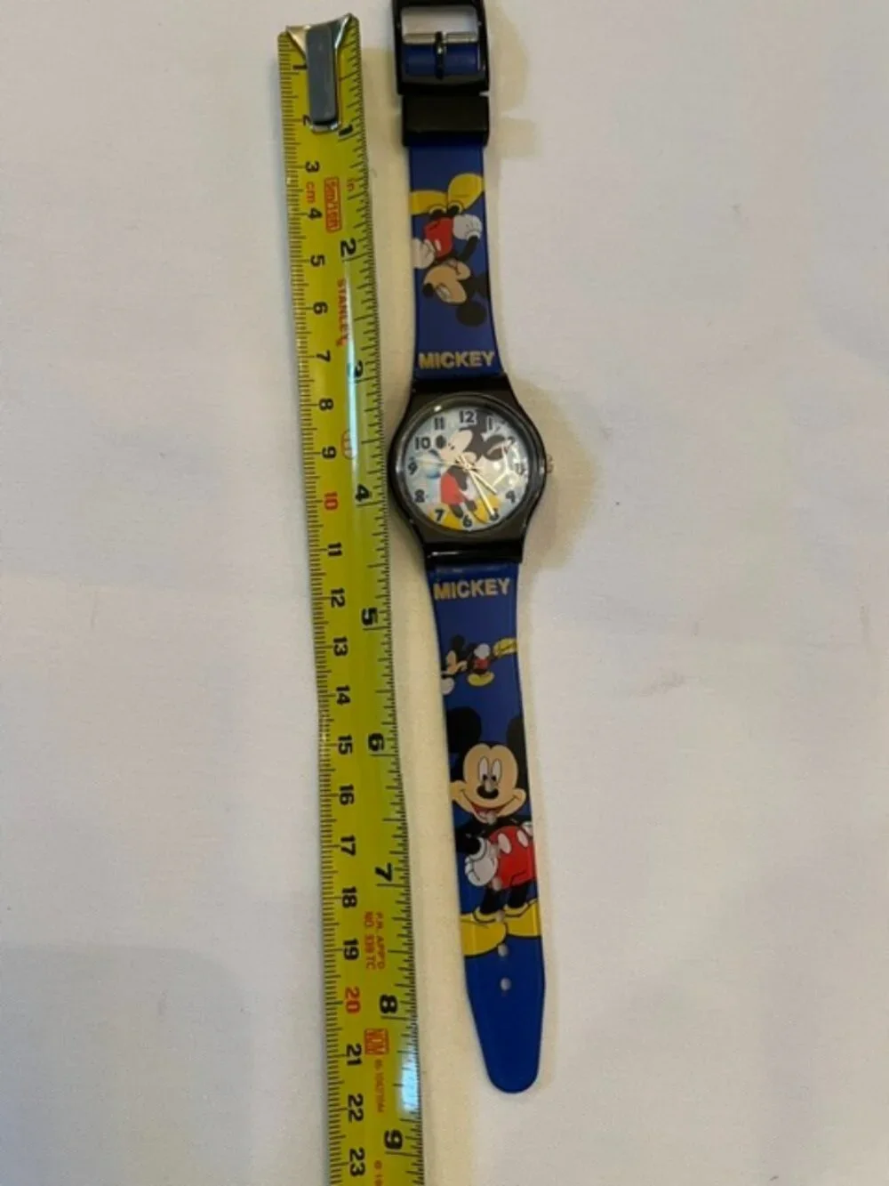 MICKEY MOUSE | Vintage Watch Blue Silicone Band-NEW Battery-EUC